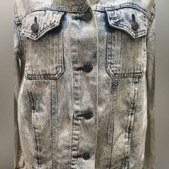 Top Shop 100% cotton moto jacket. Pewter metal buttons, 4 pockets lightweight,S4 - Picture 6 of 13